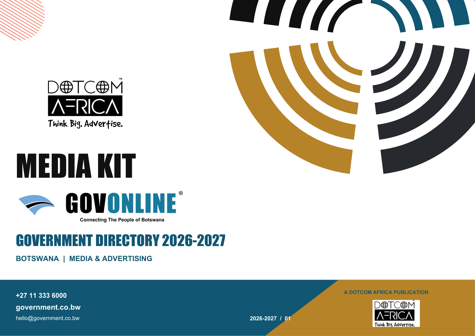GovOnline Botswana advertising media kit 2026–2027
